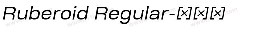 Ruberoid Regular字体转换